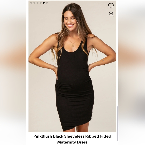 Pinkblush Maternity Ribbed Fitted Dress - Picture 9 of 12